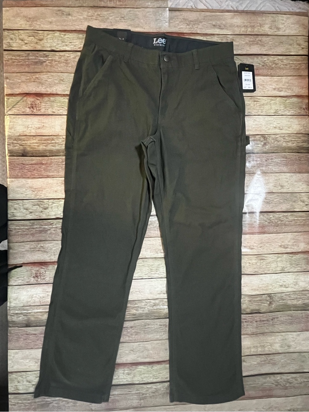 Lee Men's Olive Straight-Leg Chinos